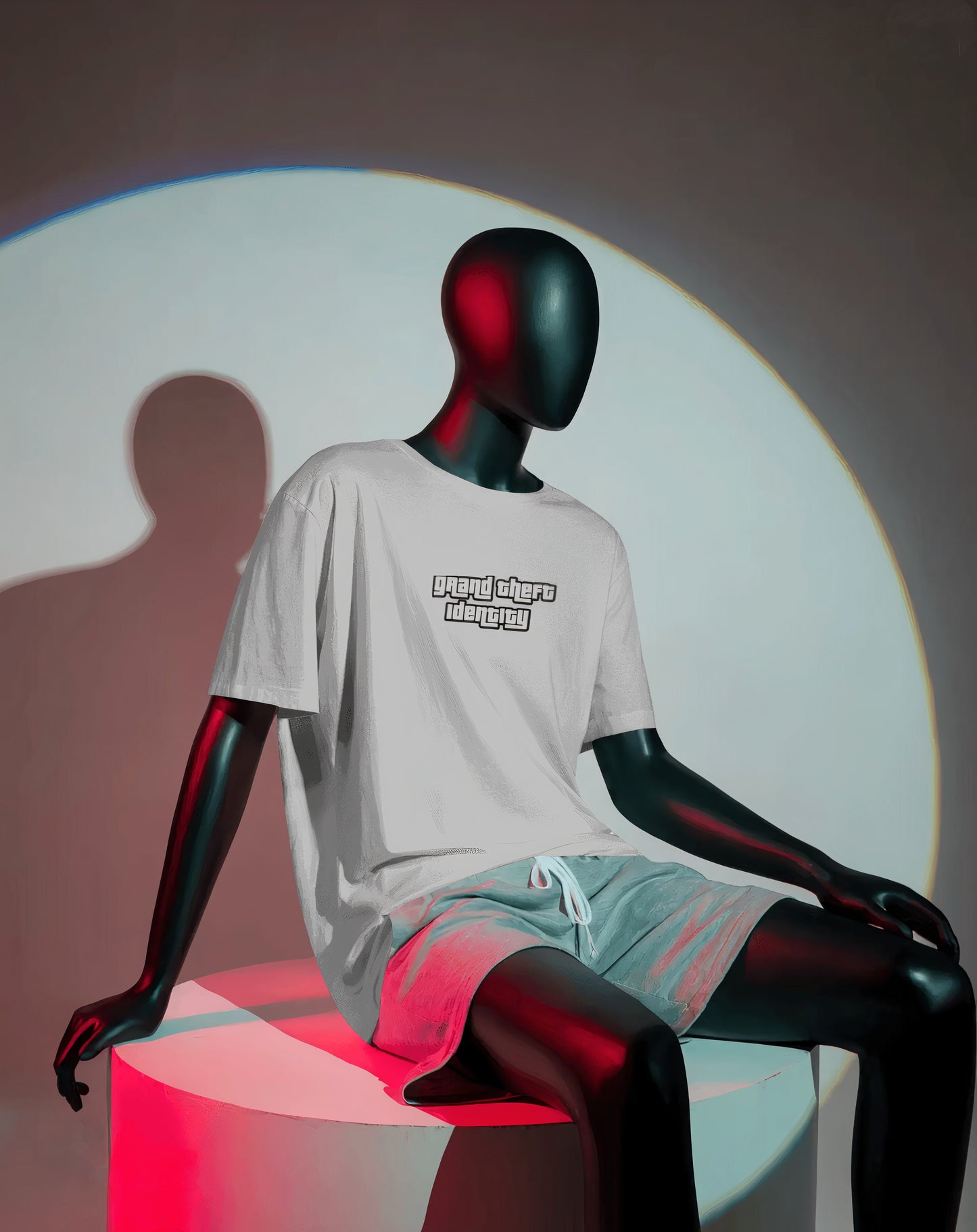 "Grand Theft Identity" Statement Tee – Free Palestine Graphic T-Shirt