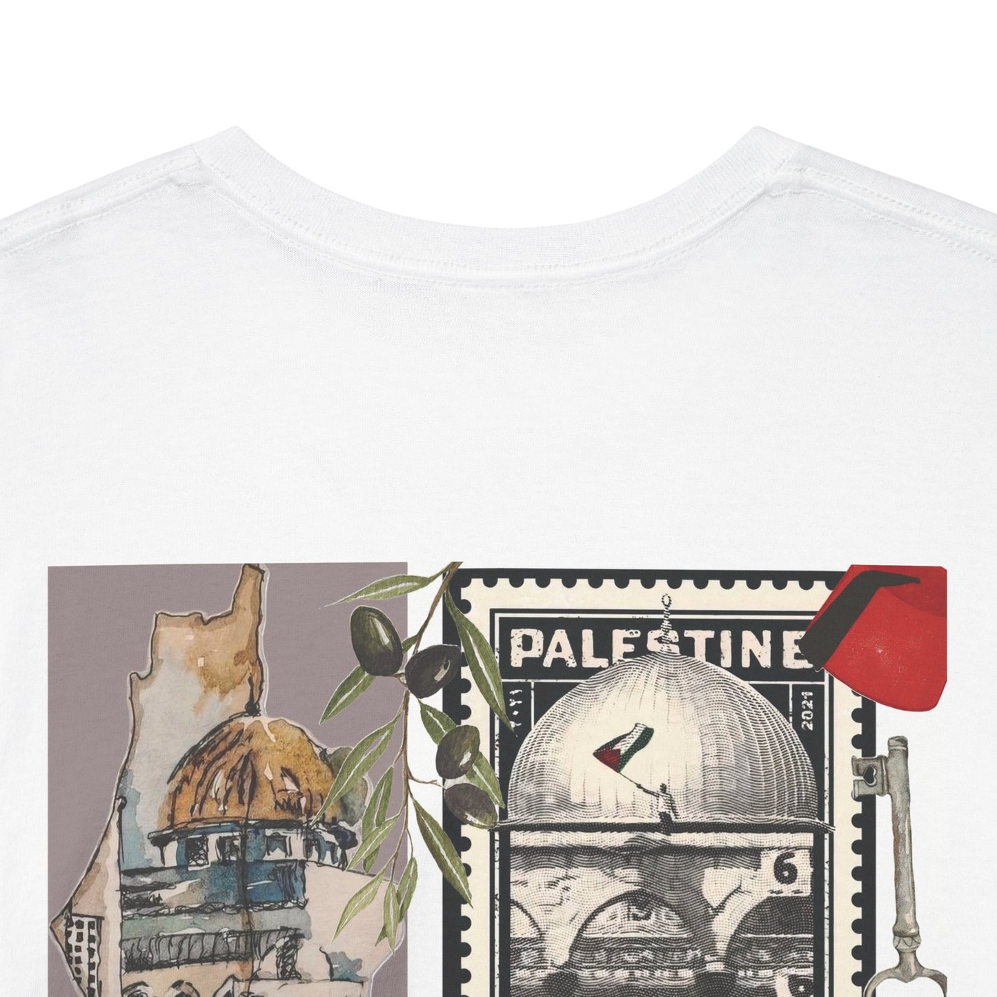 "Grand Theft Identity" Statement Tee – Free Palestine Graphic T-Shirt